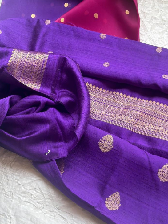 Pure raw silk suit